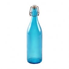 Купить Стеклянная бутылка 1 л голубая в Абакане