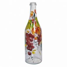 Купить Стеклянная бутылка 1 л «Виноград» с ручной росписью в Абакане